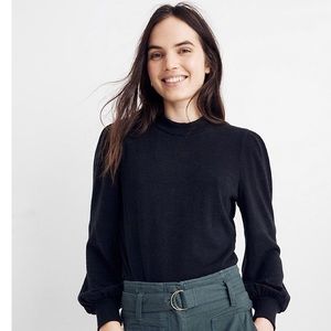 MADEWELL Puff Sleeve Mockneck Top